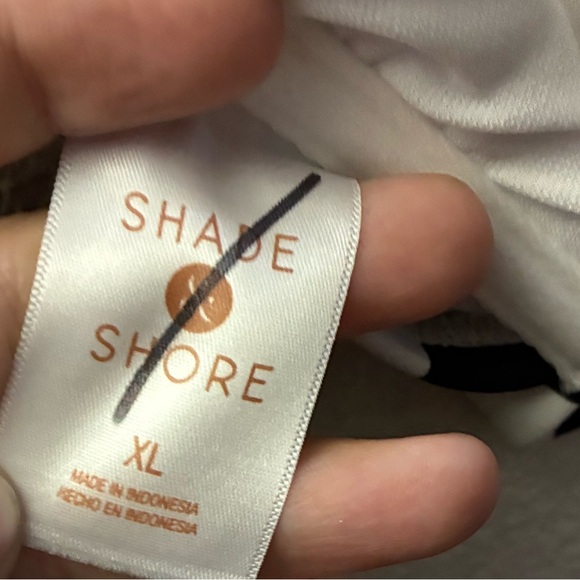 Shade & Shore Black and White Striped Bikini Top XL - Picture 10 of 14